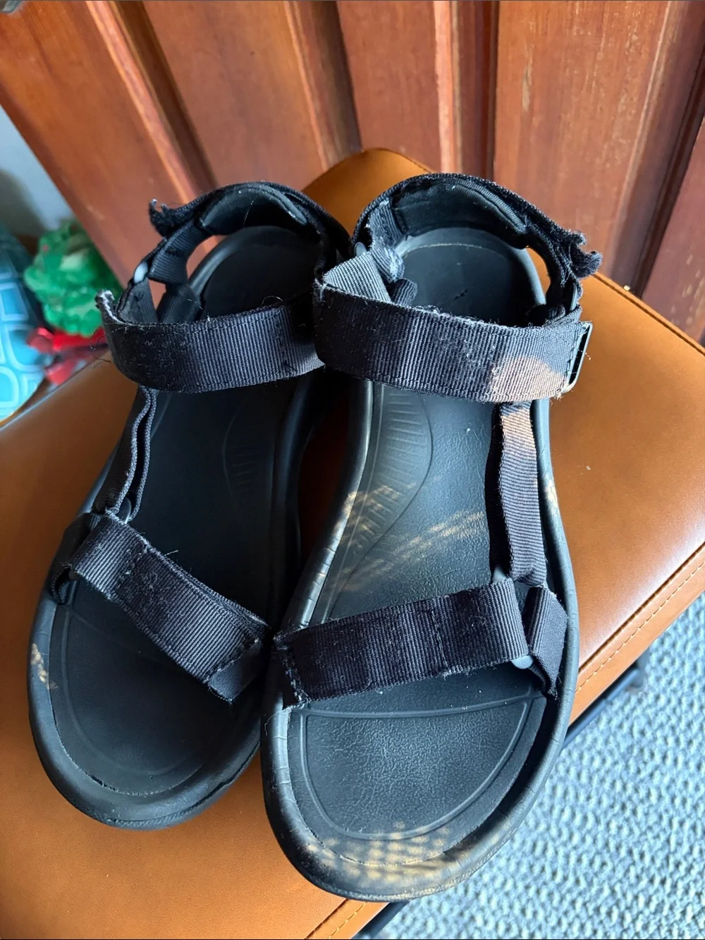 Teva Hurricane Black Men's Adjustable Strap Sandals